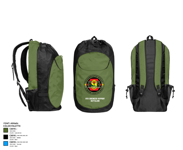 Gear Bag, 9th Engineer Support Battalion, Marines, Teamtime, Team time, sublimation, custom sports apparel, team uniforms, spirit wear, spiritwear, sports uniforms, custom shirts, team store, custom team store, fundraiser sports, apparel fundraiser