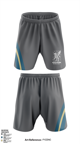 Athletic Shorts With Pockets, Galactic Gryphons, Bowling, Teamtime, Team time, sublimation, custom sports apparel, team uniforms, spirit wear, spiritwear, sports uniforms, custom shirts, team store, custom team store, fundraiser sports, apparel fundraiser