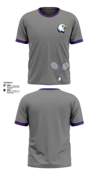 Short Sleeve Performance Shirt, Albion Purple Eagles, Tennis, Teamtime, Team time, sublimation, custom sports apparel, team uniforms, spirit wear, spiritwear, sports uniforms, custom shirts, team store, custom team store, fundraiser sports, apparel fundraiser