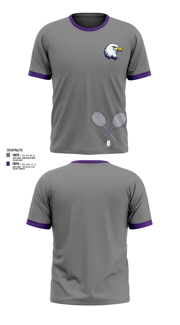 Short Sleeve Performance Shirt, Albion Purple Eagles, Tennis, Teamtime, Team time, sublimation, custom sports apparel, team uniforms, spirit wear, spiritwear, sports uniforms, custom shirts, team store, custom team store, fundraiser sports, apparel fundraiser