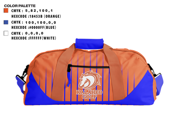 Duffle Bag, Kalaheo Golf, Golf, Teamtime, Team time, sublimation, custom sports apparel, team uniforms, spirit wear, spiritwear, sports uniforms, custom shirts, team store, custom team store, fundraiser sports, apparel fundraiser