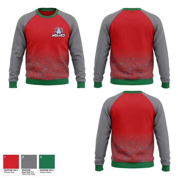 Crew Neck Sweatshirt, E.L. Wright Middle School Football, , Teamtime, Team time, sublimation, custom sports apparel, team uniforms, spirit wear, spiritwear, sports uniforms, custom shirts, team store, custom team store, fundraiser sports, apparel fundraiser