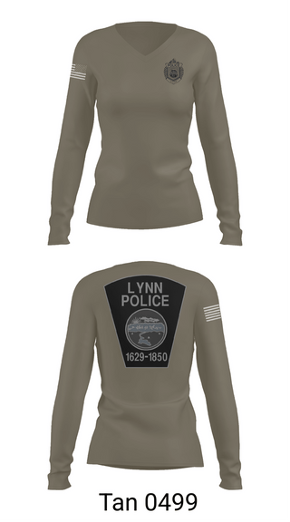 Womens Long Sleeve Vneck Shirt, Lynn Police Department, Police, Teamtime, Team time, sublimation, custom sports apparel, team uniforms, spirit wear, spiritwear, sports uniforms, custom shirts, team store, custom team store, fundraiser sports, apparel fundraiser