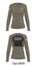 Washington County Sheriff's Department 29458252 Women's Long Sleeve V-neck Shirt - 11