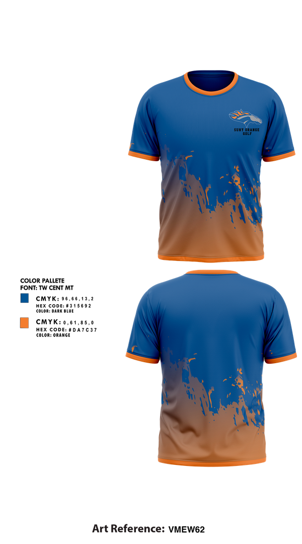 Short Sleeve Performance Shirt, SUNY Orange Golf, Golf, Teamtime, Team time, sublimation, custom sports apparel, team uniforms, spirit wear, spiritwear, sports uniforms, custom shirts, team store, custom team store, fundraiser sports, apparel fundraiser