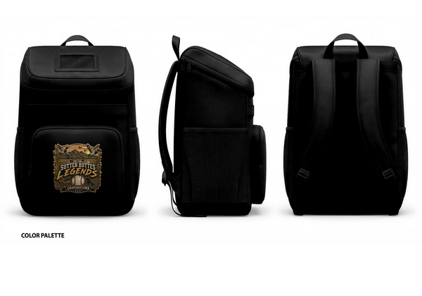 Gear Bag, Sutter Buttes Legends, Baseball, Teamtime, Team time, sublimation, custom sports apparel, team uniforms, spirit wear, spiritwear, sports uniforms, custom shirts, team store, custom team store, fundraiser sports, apparel fundraiser