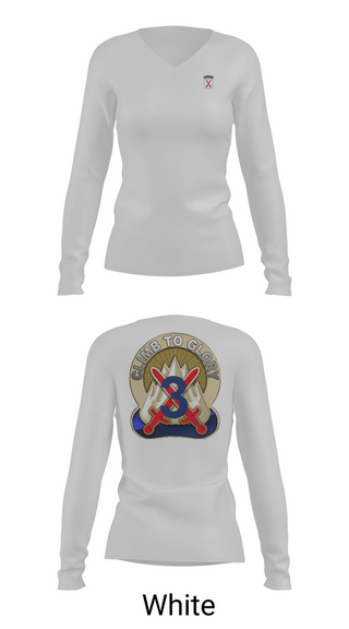 Womens Long Sleeve Vneck Shirt, 3rd Brigade, 10th Mountain Division, Army, Teamtime, Team time, sublimation, custom sports apparel, team uniforms, spirit wear, spiritwear, sports uniforms, custom shirts, team store, custom team store, fundraiser sports, apparel fundraiser