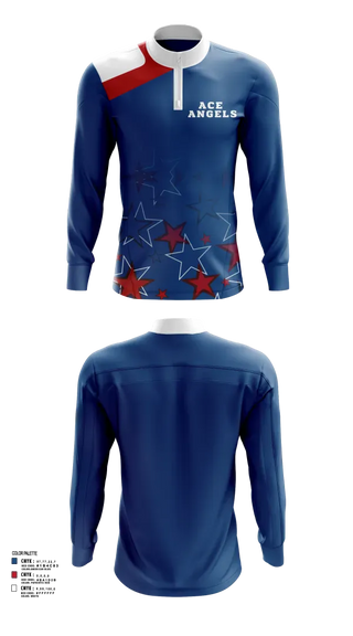 Quarter Zip Jacket, Ace Angels, Women's Volleyball, Teamtime, Team time, sublimation, custom sports apparel, team uniforms, spirit wear, spiritwear, sports uniforms, custom shirts, team store, custom team store, fundraiser sports, apparel fundraiser