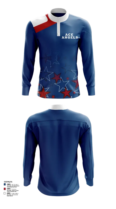 Quarter Zip Jacket, Ace Angels, Women's Volleyball, Teamtime, Team time, sublimation, custom sports apparel, team uniforms, spirit wear, spiritwear, sports uniforms, custom shirts, team store, custom team store, fundraiser sports, apparel fundraiser