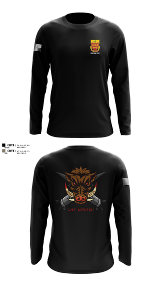 Long Sleeve Performance Shirt, Boar Battery 1-77 FAR, Army, Teamtime, Team time, sublimation, custom sports apparel, team uniforms, spirit wear, spiritwear, sports uniforms, custom shirts, team store, custom team store, fundraiser sports, apparel fundraiser