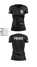 Miami Police Department 44557573 Women's Short Sleeve V-neck Shirt - 3