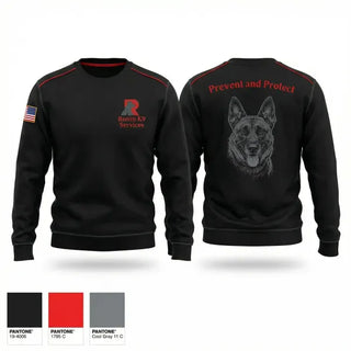 Crew Neck Sweatshirt, Ronin K9 Services, EMS/EMT, Teamtime, Team time, sublimation, custom sports apparel, team uniforms, spirit wear, spiritwear, sports uniforms, custom shirts, team store, custom team store, fundraiser sports, apparel fundraiser