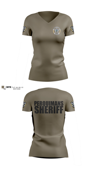 Womens Short Sleeve Vneck Shirt, Perquimans County Sheriff's Office, Police, Teamtime, Team time, sublimation, custom sports apparel, team uniforms, spirit wear, spiritwear, sports uniforms, custom shirts, team store, custom team store, fundraiser sports, apparel fundraiser