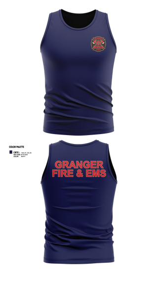 Tank Top, Granger Fire & EMS Department, Fire Department, Teamtime, Team time, sublimation, custom sports apparel, team uniforms, spirit wear, spiritwear, sports uniforms, custom shirts, team store, custom team store, fundraiser sports, apparel fundraiser