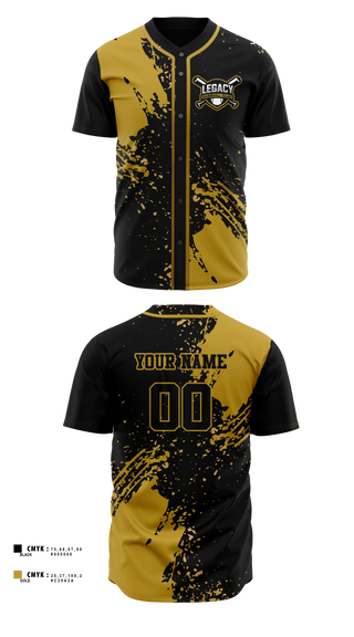 Full Button Baseball Jersey, Legacy Baseball Club, Baseball, Teamtime, Team time, sublimation, custom sports apparel, team uniforms, spirit wear, spiritwear, sports uniforms, custom shirts, team store, custom team store, fundraiser sports, apparel fundraiser