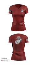 Echo company 2110 57585685 Women's Short Sleeve V-neck Shirt - 21