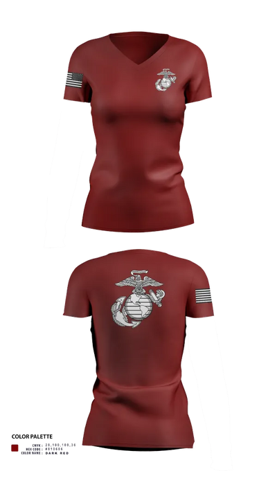 Echo company 2110 57585685 Women's Short Sleeve V-neck Shirt - 21
