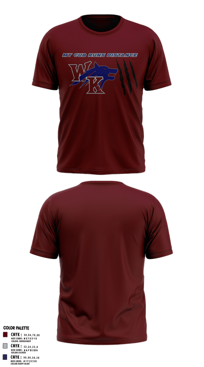 White Knoll High School Track & Field 55705888 Short Sleeve Performance Shirt - 12