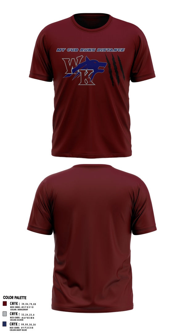 White Knoll High School Track & Field 55705888 Short Sleeve Performance Shirt - 12