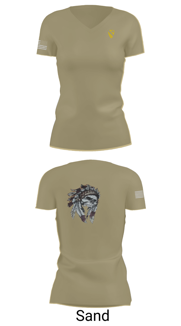 Womens Short Sleeve Vneck Shirt, 6-9 Cavalry Regiment, , Teamtime, Team time, sublimation, custom sports apparel, team uniforms, spirit wear, spiritwear, sports uniforms, custom shirts, team store, custom team store, fundraiser sports, apparel fundraiser