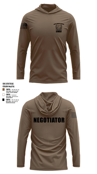 Long Sleeve Performance Shirt with hood, North Tarrant Regional CNT, Police, Teamtime, Team time, sublimation, custom sports apparel, team uniforms, spirit wear, spiritwear, sports uniforms, custom shirts, team store, custom team store, fundraiser sports, apparel fundraiser