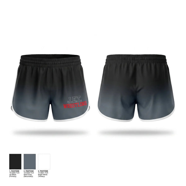 Womens Shorts, J.E.T., Wrestling, Teamtime, Team time, sublimation, custom sports apparel, team uniforms, spirit wear, spiritwear, sports uniforms, custom shirts, team store, custom team store, fundraiser sports, apparel fundraiser