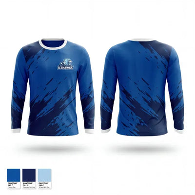 Charlotte Icehawks 40870331 Long Sleeve Performance Shirt 1