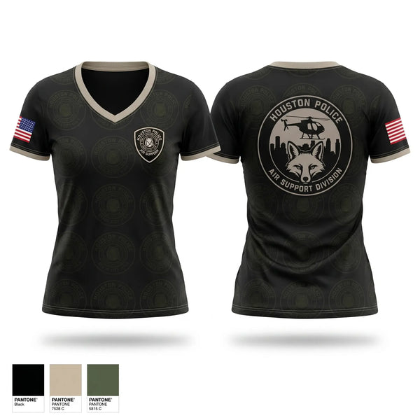 Womens Short Sleeve Vneck Shirt, Air Support Division, Police, Teamtime, Team time, sublimation, custom sports apparel, team uniforms, spirit wear, spiritwear, sports uniforms, custom shirts, team store, custom team store, fundraiser sports, apparel fundraiser