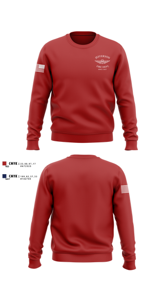 Crew Neck Sweatshirt, Jefferson vol Fire Dept, Fire Department, Teamtime, Team time, sublimation, custom sports apparel, team uniforms, spirit wear, spiritwear, sports uniforms, custom shirts, team store, custom team store, fundraiser sports, apparel fundraiser
