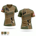tiger battalion 74579626 Women's Short Sleeve V-neck Shirt - 1