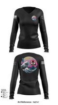 ODA 1123 34681510 Women's Long Sleeve V-neck Shirt - 101
