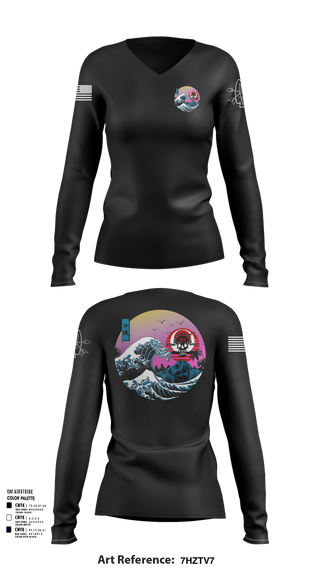 Womens Long Sleeve Vneck Shirt, ODA 1123, , Teamtime, Team time, sublimation, custom sports apparel, team uniforms, spirit wear, spiritwear, sports uniforms, custom shirts, team store, custom team store, fundraiser sports, apparel fundraiser