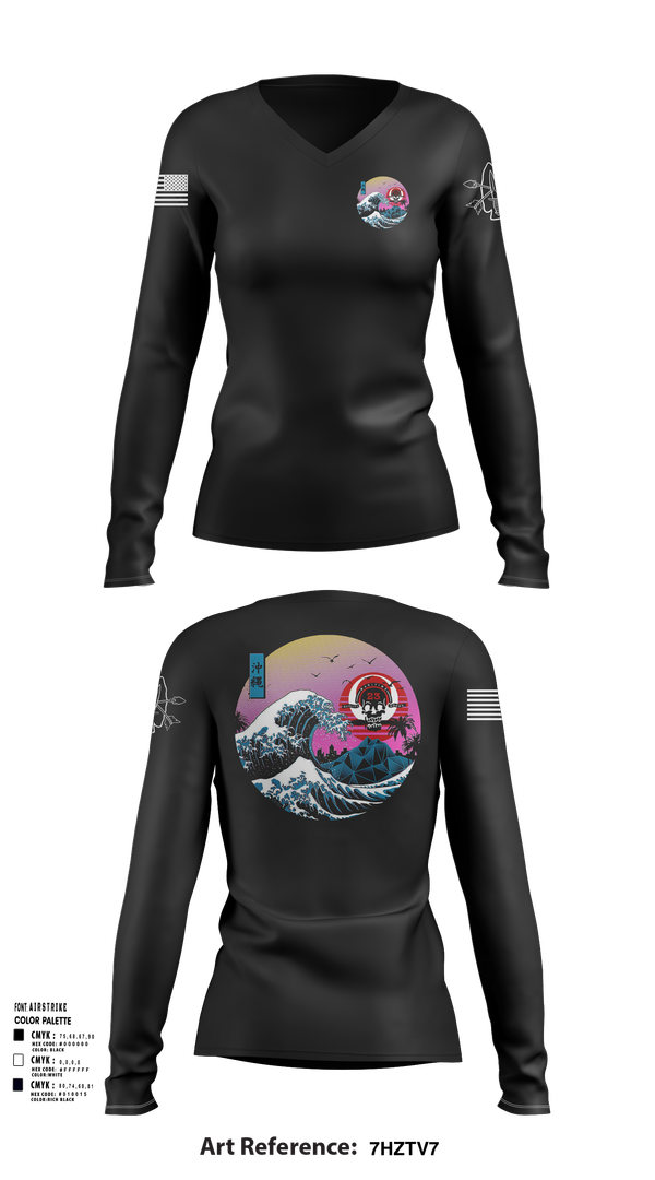 Womens Long Sleeve Vneck Shirt, ODA 1123, , Teamtime, Team time, sublimation, custom sports apparel, team uniforms, spirit wear, spiritwear, sports uniforms, custom shirts, team store, custom team store, fundraiser sports, apparel fundraiser
