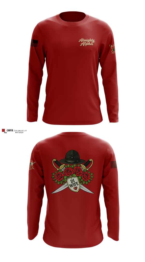 Long Sleeve Performance Shirt, Alpha company, Marines, Teamtime, Team time, sublimation, custom sports apparel, team uniforms, spirit wear, spiritwear, sports uniforms, custom shirts, team store, custom team store, fundraiser sports, apparel fundraiser
