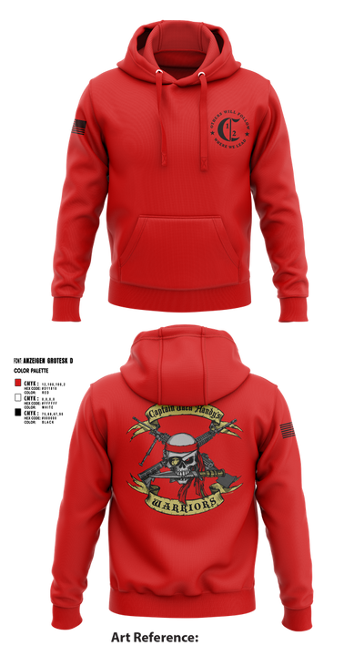 1st Battalion 2nd Marines Charlie Company 11974210 Hoodie - 2