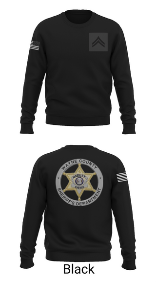 Crew Neck Sweatshirt, Wayne County Sheriff’s Department, Police, Teamtime, Team time, sublimation, custom sports apparel, team uniforms, spirit wear, spiritwear, sports uniforms, custom shirts, team store, custom team store, fundraiser sports, apparel fundraiser
