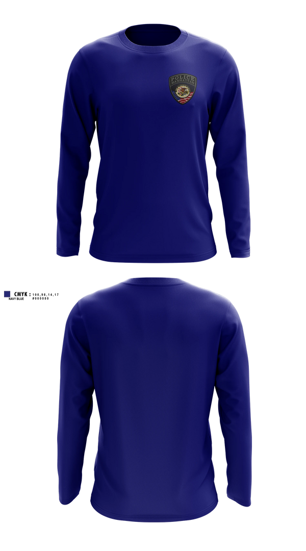 Long Sleeve Performance Shirt, Manhattan PD, Police, Teamtime, Team time, sublimation, custom sports apparel, team uniforms, spirit wear, spiritwear, sports uniforms, custom shirts, team store, custom team store, fundraiser sports, apparel fundraiser