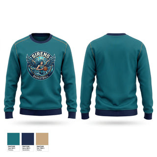 Crew Neck Sweatshirt, Siren's Academy, Women's Basketball, Teamtime, Team time, sublimation, custom sports apparel, team uniforms, spirit wear, spiritwear, sports uniforms, custom shirts, team store, custom team store, fundraiser sports, apparel fundraiser