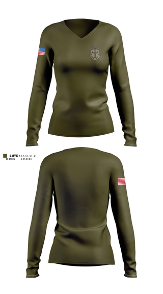 Womens Long Sleeve Vneck Shirt, JCSE, Army, Teamtime, Team time, sublimation, custom sports apparel, team uniforms, spirit wear, spiritwear, sports uniforms, custom shirts, team store, custom team store, fundraiser sports, apparel fundraiser