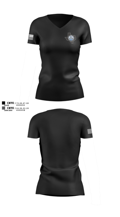 Nueces County Constable PCT4 30073114 Women's Short Sleeve V-neck Shirt - 3