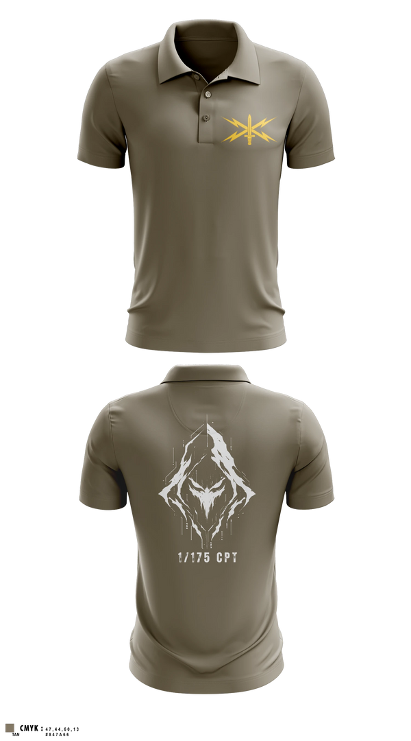 Short Sleeve Performance Polo, 175 CPT, National Guard, Teamtime, Team time, sublimation, custom sports apparel, team uniforms, spirit wear, spiritwear, sports uniforms, custom shirts, team store, custom team store, fundraiser sports, apparel fundraiser