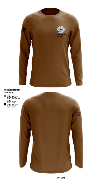 1-222 Aviation Regiment Long Sleeve Performance Shirt 4