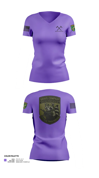 486th Civil Affairs Battalion Women's Short Sleeve V-neck Shirt - 22