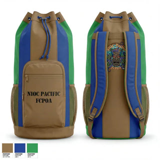Gear Bag, NIOC Pacific FCPOA, Navy, Teamtime, Team time, sublimation, custom sports apparel, team uniforms, spirit wear, spiritwear, sports uniforms, custom shirts, team store, custom team store, fundraiser sports, apparel fundraiser