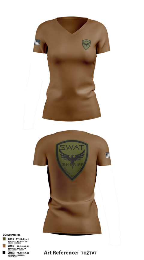 Womens Short Sleeve Vneck Shirt, SWAT, , Teamtime, Team time, sublimation, custom sports apparel, team uniforms, spirit wear, spiritwear, sports uniforms, custom shirts, team store, custom team store, fundraiser sports, apparel fundraiser