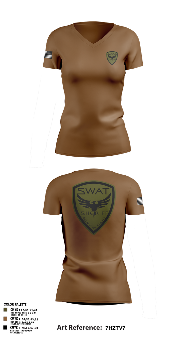 Womens Short Sleeve Vneck Shirt, SWAT, , Teamtime, Team time, sublimation, custom sports apparel, team uniforms, spirit wear, spiritwear, sports uniforms, custom shirts, team store, custom team store, fundraiser sports, apparel fundraiser