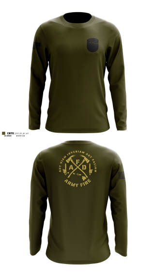 Long Sleeve Performance Shirt, ARMY FIRE, Fire Department, Teamtime, Team time, sublimation, custom sports apparel, team uniforms, spirit wear, spiritwear, sports uniforms, custom shirts, team store, custom team store, fundraiser sports, apparel fundraiser