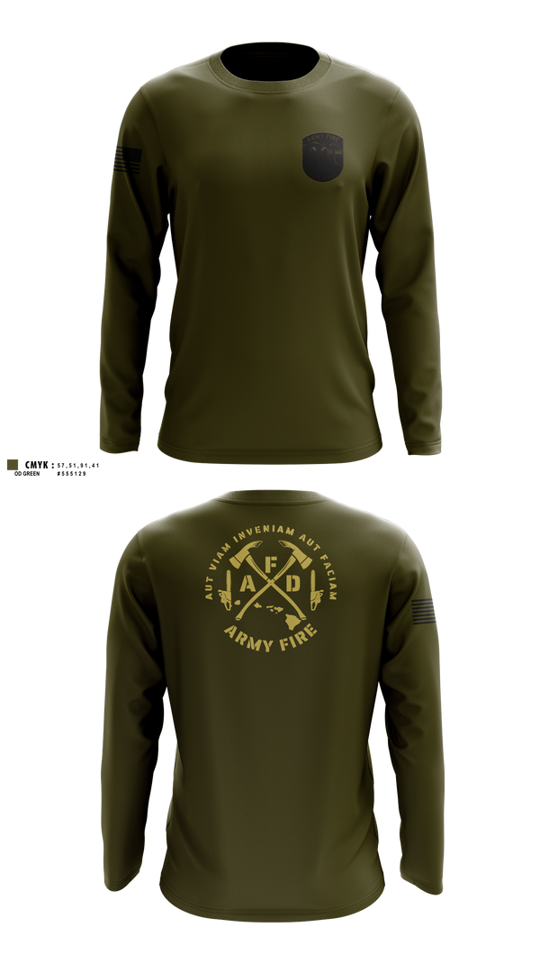 Long Sleeve Performance Shirt, ARMY FIRE, Fire Department, Teamtime, Team time, sublimation, custom sports apparel, team uniforms, spirit wear, spiritwear, sports uniforms, custom shirts, team store, custom team store, fundraiser sports, apparel fundraiser