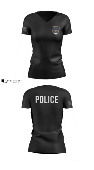 Womens Short Sleeve Vneck Shirt, Bibb County BOE Police Department, Police, Teamtime, Team time, sublimation, custom sports apparel, team uniforms, spirit wear, spiritwear, sports uniforms, custom shirts, team store, custom team store, fundraiser sports, apparel fundraiser