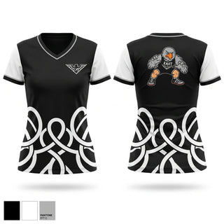 Womens Short Sleeve Vneck Shirt, Thunderhawks, Wrestling, Teamtime, Team time, sublimation, custom sports apparel, team uniforms, spirit wear, spiritwear, sports uniforms, custom shirts, team store, custom team store, fundraiser sports, apparel fundraiser